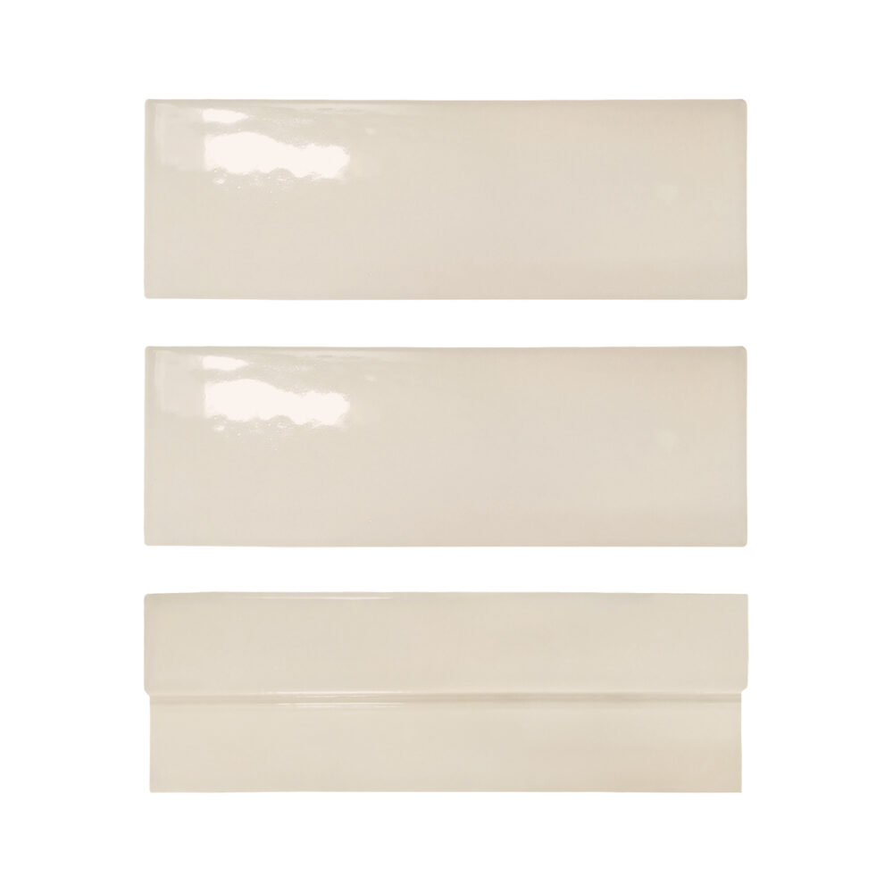 A set of three white tiles with different sizes.