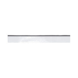 A white strip of plastic with a black stripe.