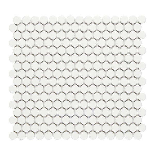 A white tile with silver lines on it.