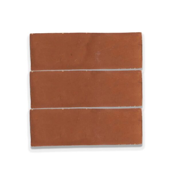 A brown tile with three strips of it