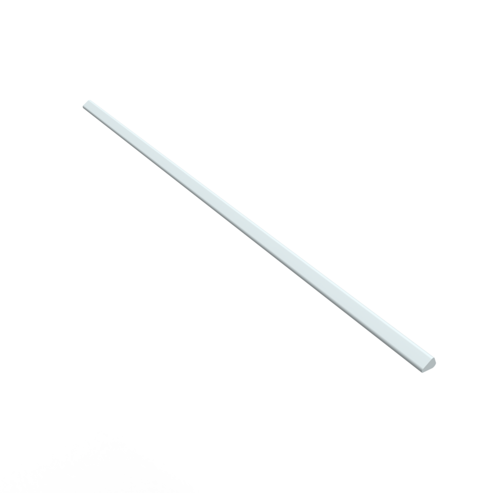 A white plastic rod is bent to the side.