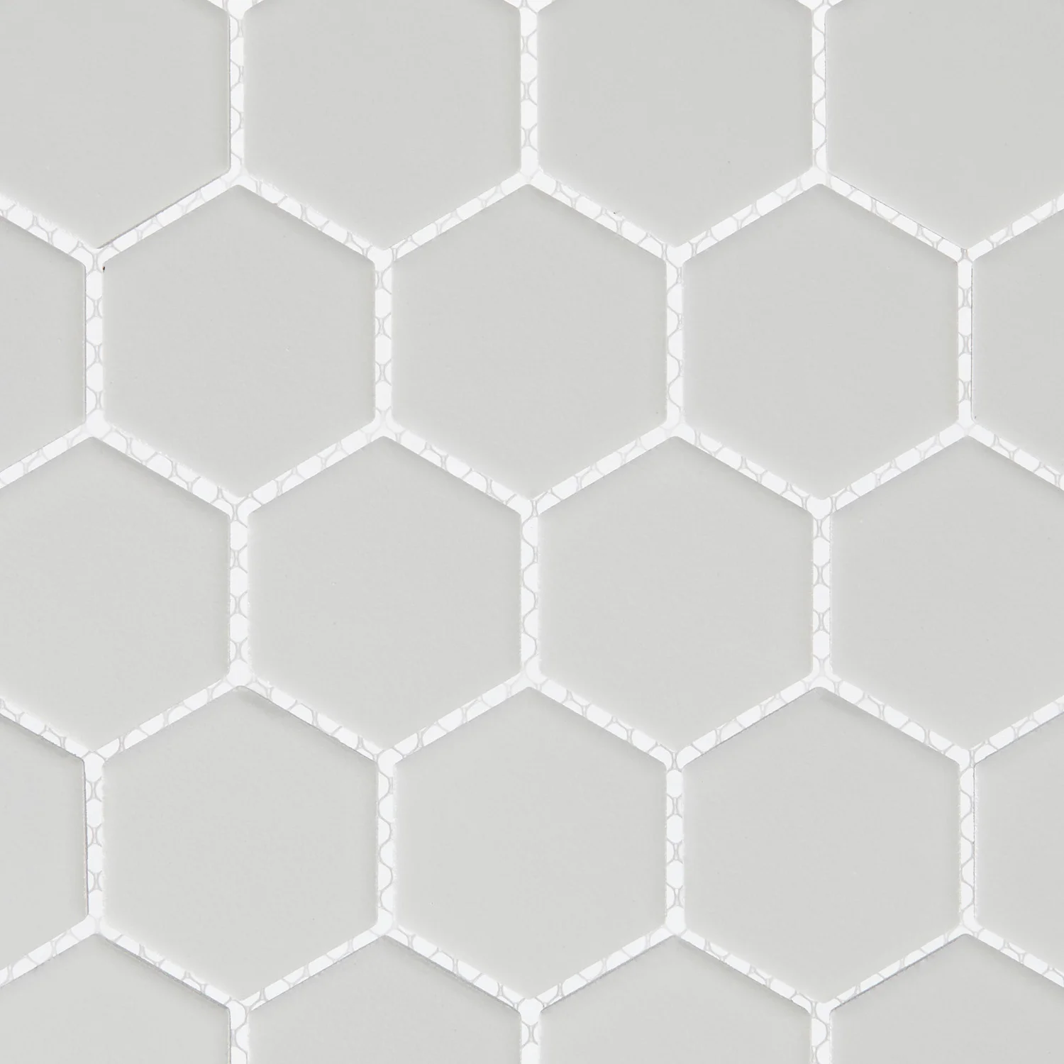 Basics White 2" Hex Matte Mosaic on 10.9"x12.7" Mesh-Mounted Sheet - Image 3