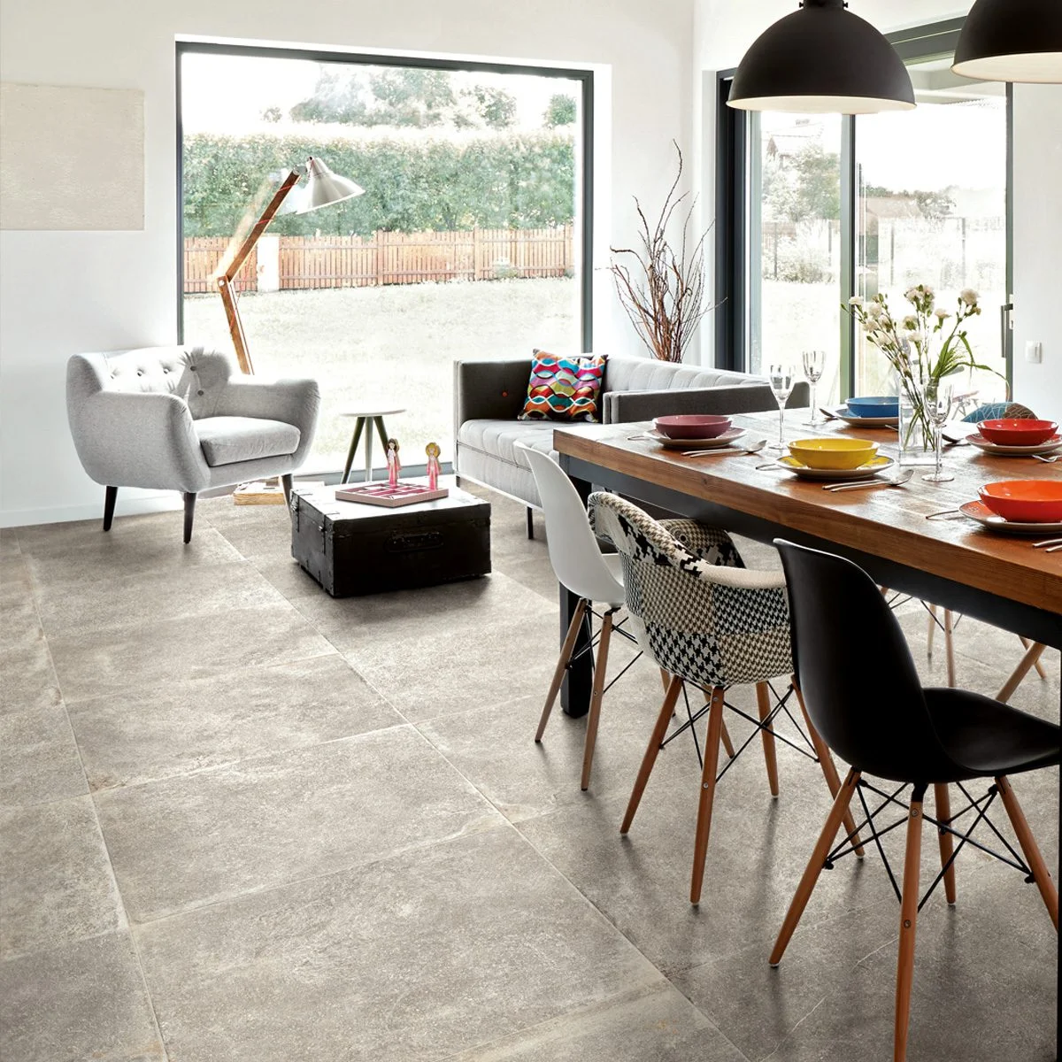 Large Form Light 36"x36" Ceramic Floor Tile (Box of 2 Pieces) - Image 2