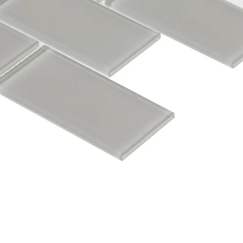 Midway Glass Ash 2"x4" Mosaic on Mesh-Mounted Sheet - Image 3