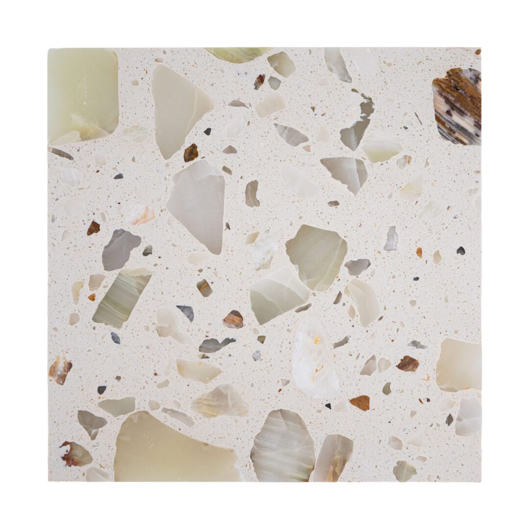 Terrazzo Studio Sunlit Sand 8"x8" Terrazzo Floor Tile (Box of 13 Pieces)