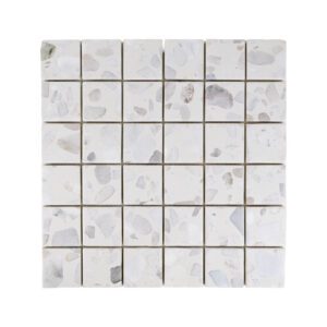 Terrazzo Studio Cloud Drift 2x2 Terrazzo Mosaic on 11.81"x11.81" Mesh-Mounted Sheet