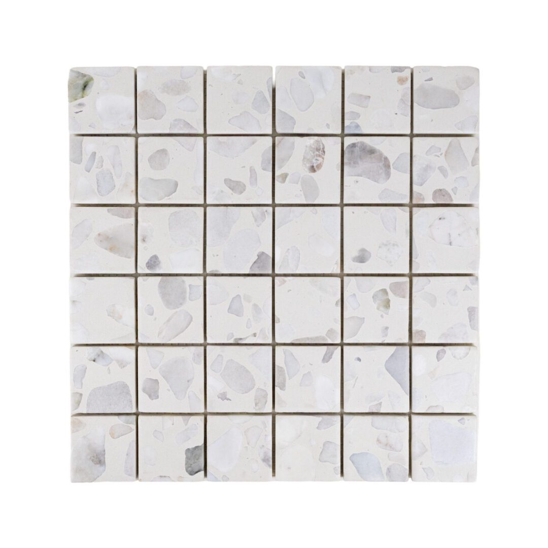 Terrazzo Studio Cloud Drift 2x2 Terrazzo Mosaic on 11.81"x11.81" Mesh-Mounted Sheet