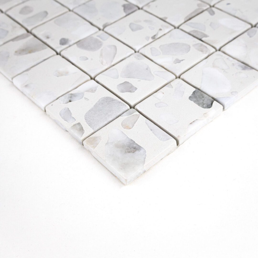 Terrazzo Studio Cloud Drift 2x2 Terrazzo Mosaic on 11.81"x11.81" Mesh-Mounted Sheet - Image 2