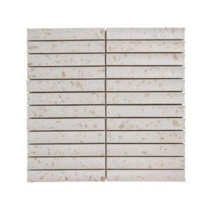 Terrazzo Studio Garden Glow 1"x6" Fluted Terrazzo Mosaic on 11.73"x11.97" Mesh-Mounted Sheet