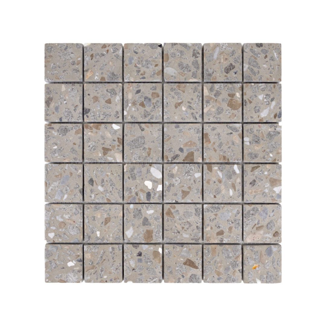Terrazzo Studio River Walk 2x2 Terrazzo Mosaic on 11.81"x11.81" Mesh-Mounted Sheet